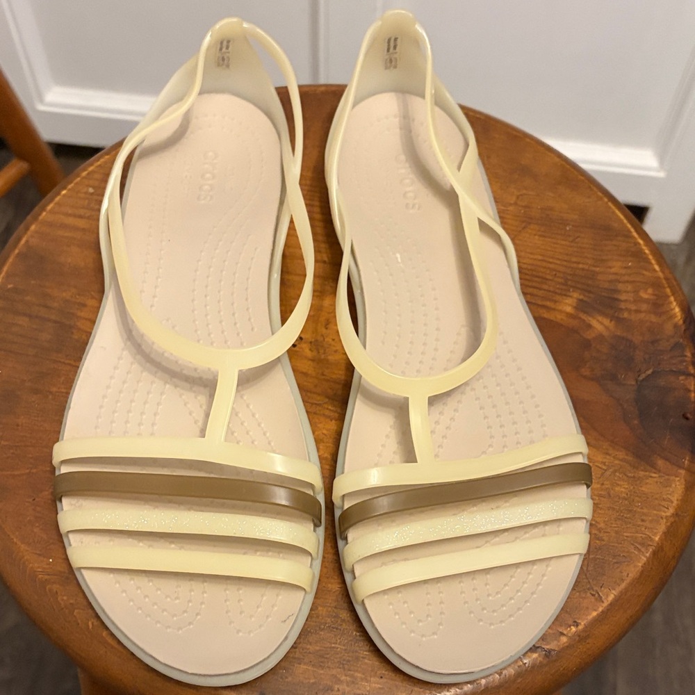 CROCS Women's Tan Strappy Sandals